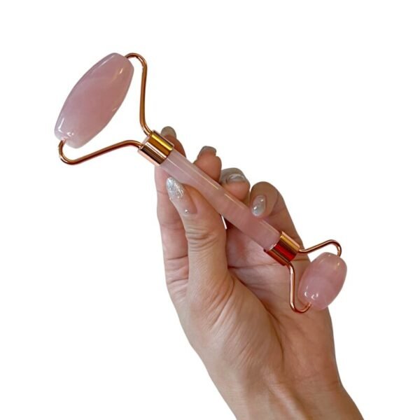 Facial Roller - Rose Quartz Roller | Cruelty Free, Organic, Paraben Free, Vegan - Imagen 3